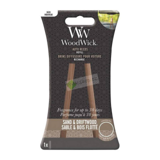 Woodwick vůně do auta Sand & Driftwwod - náhradní tyčinky